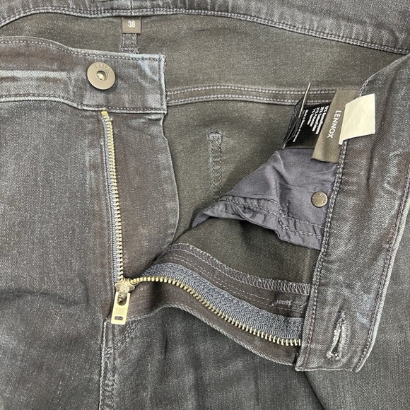 Paige Jeans Transcend Lennox Unique Tie Dye Pattern Whiskering Dark Blue Men 38 - Picture 7 of 14